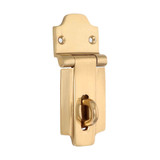 Domino Art Deco Offset Hasp & Staple - 65 x 40mm - Polished Brass