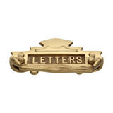 Domino Decorative Letter Plate with Door Knocker - 245 x 140mm - Polished Brass