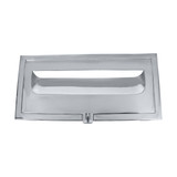 Domino Traditional Slotted Front & Back Letter Box Plate and Opening - 355 x 170mm - Chrome