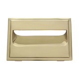Domino Bevelled Edge Front Letter Box Plate - 215 x 150mm - Polished Brass