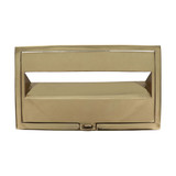 Domino Slotted Front & Back Letter Box Plate and Opening - 270 x 165mm - Polished Brass