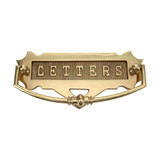 Domino Art Nouveau 'LETTERS' Letter Plate with Door Knocker - 258 x 112mm - Polished Brass