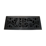 Domino Coat of Arms Floor Vent Cover - Antique Bronze