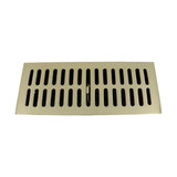 Domino Grooved Floor Vent Cover - Polished Brass