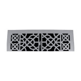 Domino Geometric Floor Vent Cover - Chrome
