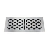 Domino Lattice Floor Vent Cover - Satin Chrome