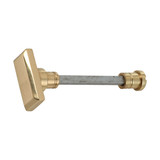 Domino Replacement Rectangle Privacy Snib - 4.5mm Spindle - Polished Brass
