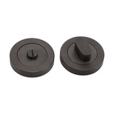 Domino Round/Oval Privacy Turn - 53mm/4.5mm Spindle - Antique Bronze