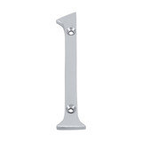 Domino Retro '1' House Number - Chrome