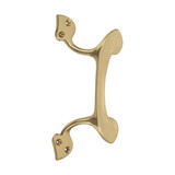 Domino Art Nouveau Offset Pull Handle - Polished Brass