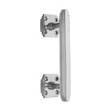 Domino Stepped Art Deco Pull Handle - Rose Plates - Polished Brass