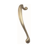 Domino Curved Art Nouveau Offset Pull Handle - 230mm - Polished Brass