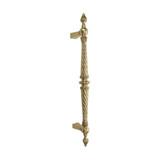 Domino Twist Finial Pull Handle - 285mm - Polished Brass