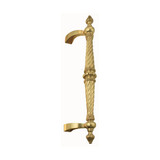 Domino Twist Finial Pull Handle - 450mm - Polished Brass