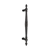 Domino Twist Finial Pull Handle - 285mm - Antique Bronze