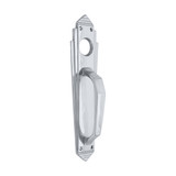 Domino Art Deco Pull Handle - Cylinder Hole - 272 x 75mm - Chrome