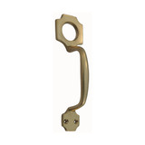 Domino Deco Pull Handle - Cylinder Hole - 193 x 54mm - Polished Brass