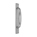 Domino Art Deco Pull Handle - Traditional Plate - Satin Chrome