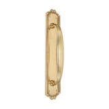 Domino Art Deco Pull Handle - Decorative Plate - Polished Brass