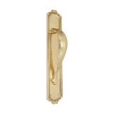 Domino Fluted Art Deco Pull Handle - Decorative Plate - Polished Brass