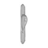 Domino Fluted Art Deco Pull Handle - Arched Stepped Edge Plate - Chrome
