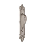 Domino Fluted Art Deco Pull Handle - Victorian Plate - Satin Nickel