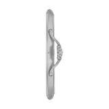 Domino Rococo Pull Handle - Arched Verve Plate - 510 x 60mm - Satin Nickel
