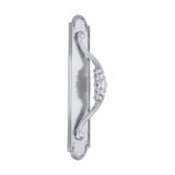 Domino Rococo Pull Handle - Arched Stepped Edge Plate - Chrome