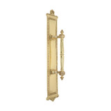 Domino Neoclassical Pull Handle with Back plate - Polished Brass