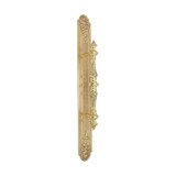 Domino Baroque Finial Pull Handle - Ornate Plate - 510 x 60mm - Polished Brass