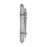 Domino Traditional Finial Pull Handle - Retro Plate - Satin Chrome