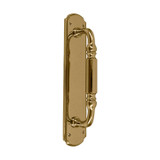Domino Regency Pull Handle - Arched Retro Plate - 300 x 63mm - Polished Brass
