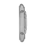 Domino Regency Pull Handle - Arched Stepped Edge Plate - Satin Chrome