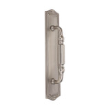 Domino Regency Pull Handle - Classic Arched Plate - Satin Nickel
