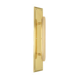 Domino Stepped Art Deco Pull Handle - Stepped Edge Plate - Polished Brass