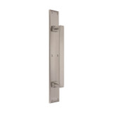 Domino Square Art Deco Pull Handle - Traditional Plate - Satin Nickel