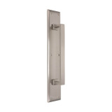 Domino Square Art Deco Pull Handle - Bevelled Edge Plate - Satin Nickel