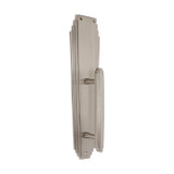 Domino Stepped Art Deco Pull Handle - Flat Top Plate - Satin Nickel