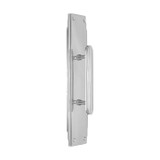 Domino Stepped Art Deco Pull Handle - Rectangle Plate - Chrome
