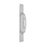 Domino Shaker Pull Handle - Traditional Plate - Chrome