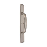Domino Shaker Pull Handle - Traditional Plate - Satin Nickel