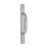 Domino Shaker Pull Handle - Traditional Plate - Satin Chrome