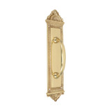 Domino Shaker Pull Handle - Cherub Plate - Polished Brass
