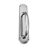 Domino Shaker Pull Handle - Arched Retro Plate - Chrome