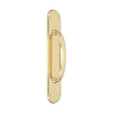 Domino Shaker Pull Handle - Oval Plate - Polished Brass