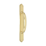 Domino Shaker Pull Handle - Retro Plate - Polished Brass