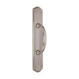 Domino Shaker Pull Handle - Heritage Plate - Satin Nickel