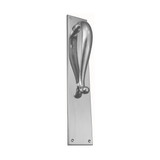 Domino Scroll Pull Handle - Traditional Plate - Chrome