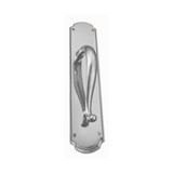 Domino Scroll Pull Handle - Arched Retro Plate - 300 x 63mm - Chrome
