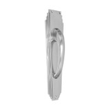 Domino Faceted Pull Handle - Flat Top Art Deco Plate - Chrome